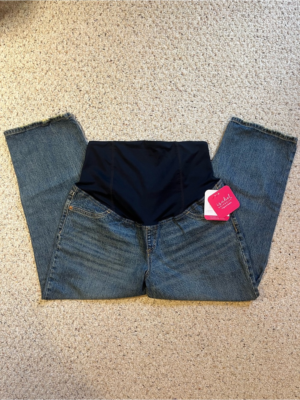 NWT Maternity Blue Jeans with Stretch Waistband